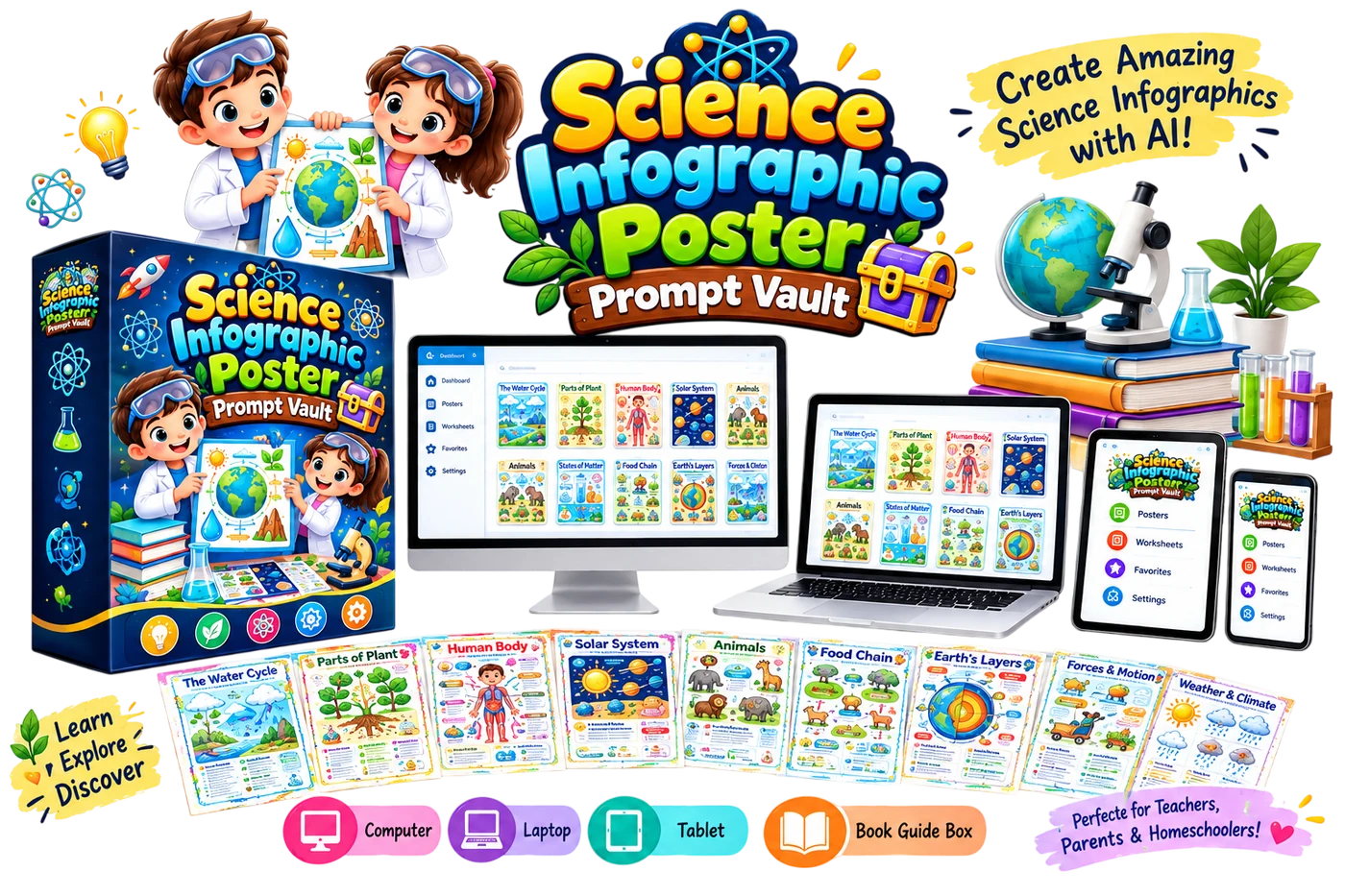Science, Technology & Engineering Infographic Prompt Vault bundle